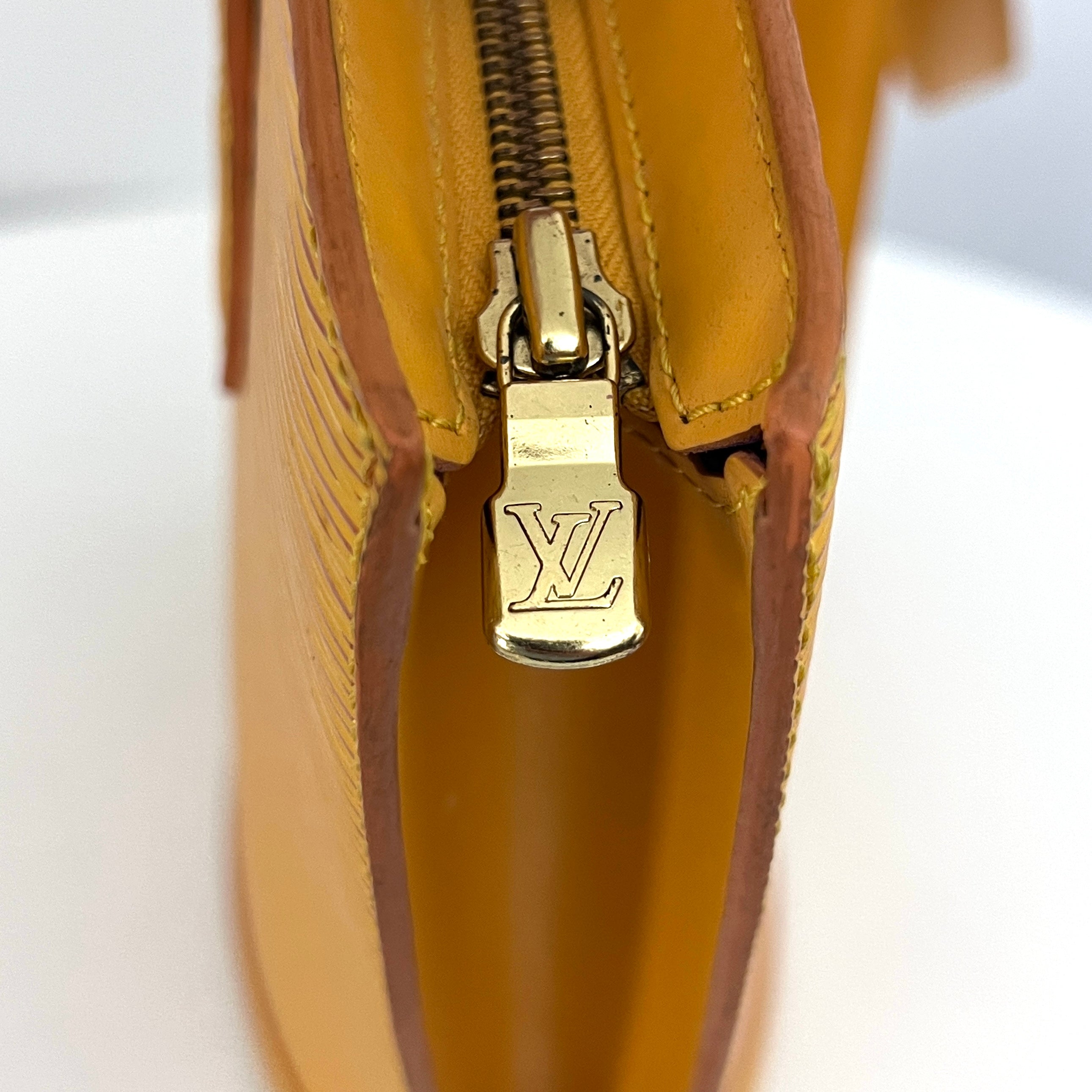 Sac LOUIS VUITTON Saint Jacques PM cuir épi jaune vintage 1996