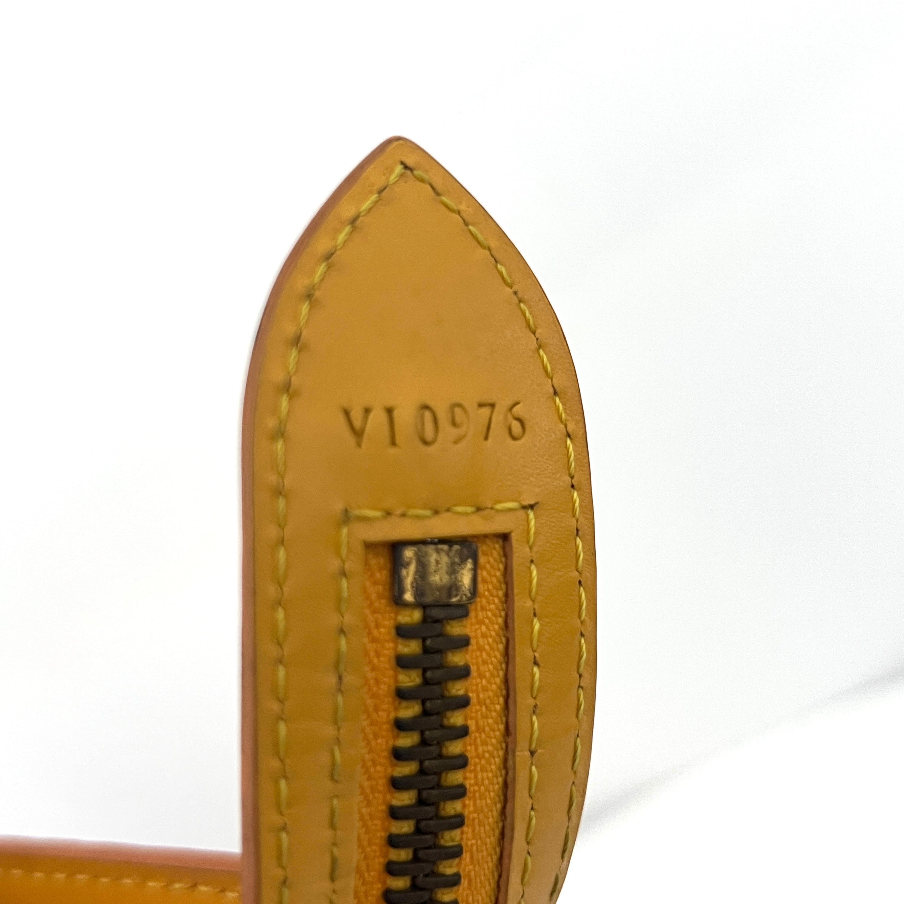 Sac LOUIS VUITTON Saint Jacques PM cuir épi jaune vintage 1996
