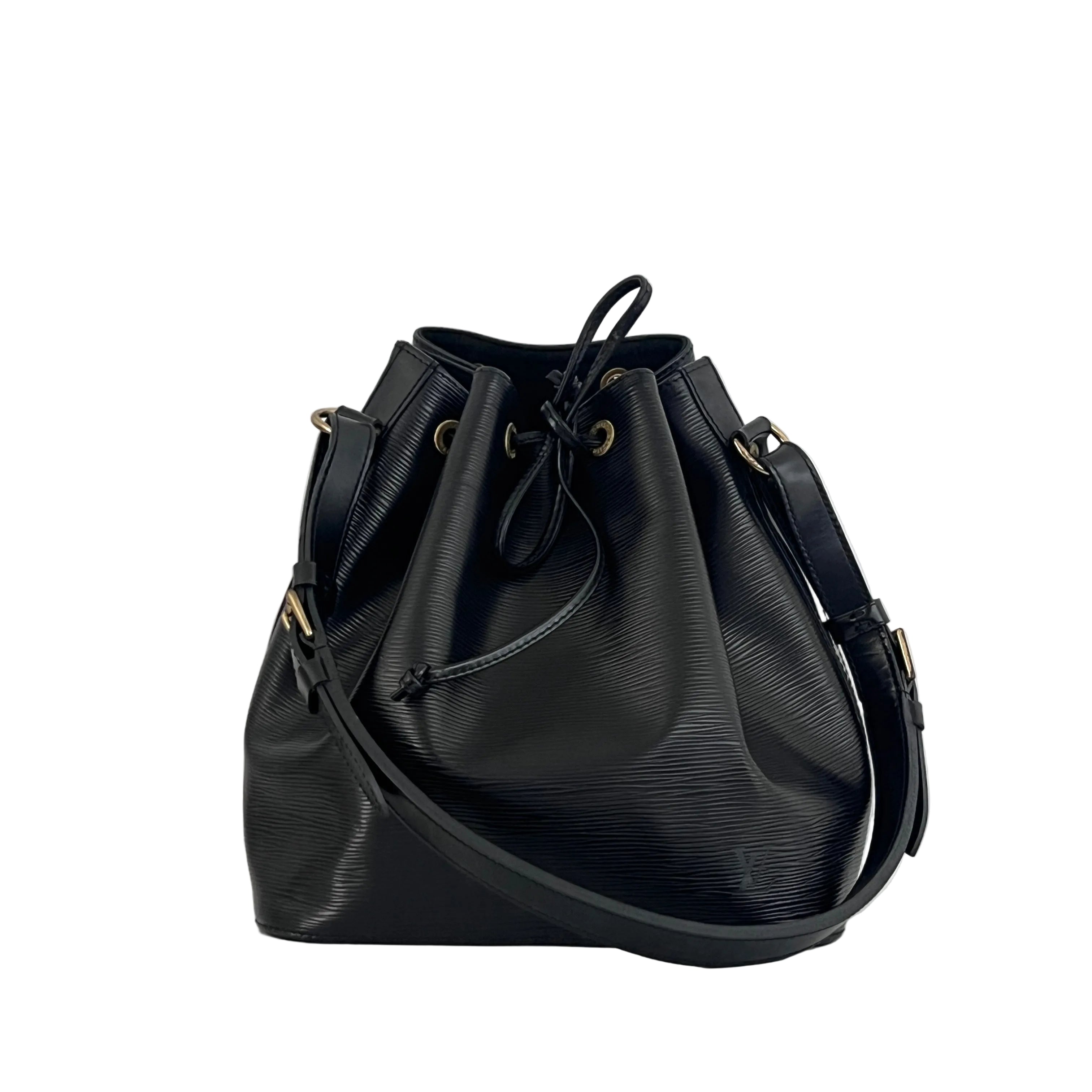 Sac LOUIS VUITTON Noé Petit cuir épi noir vintage 1994
