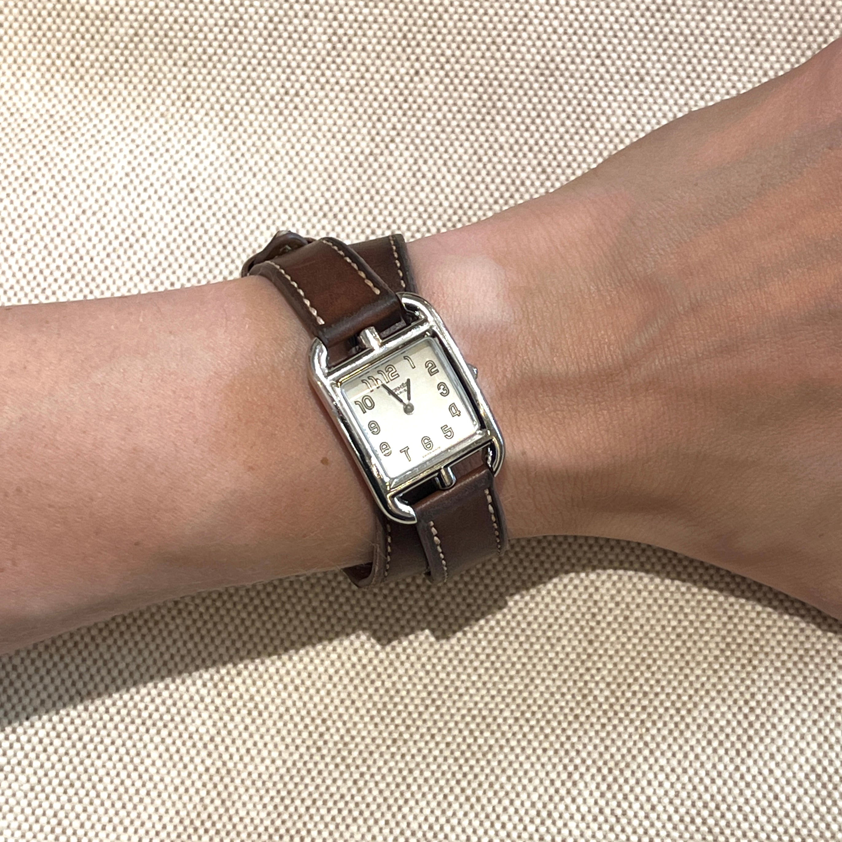 Montre HERMÈS Cape Cod acier argenté vintage 2011