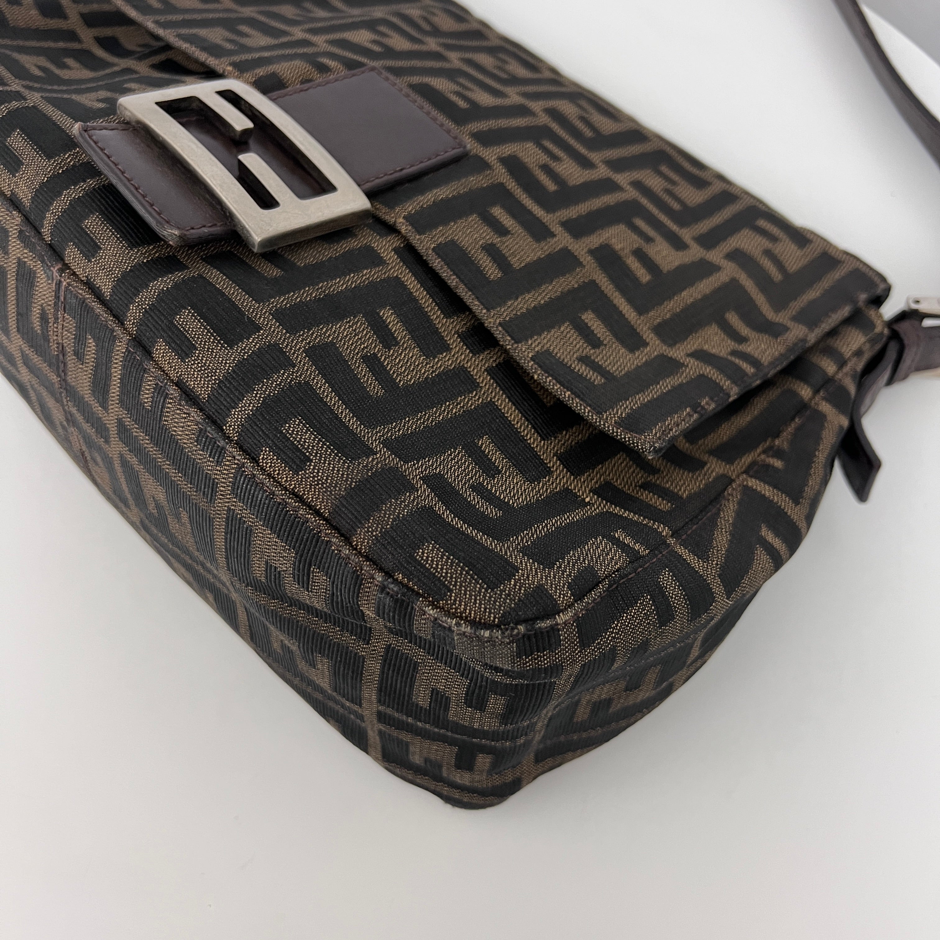 Sac FENDI Mamma toile et cuir marron