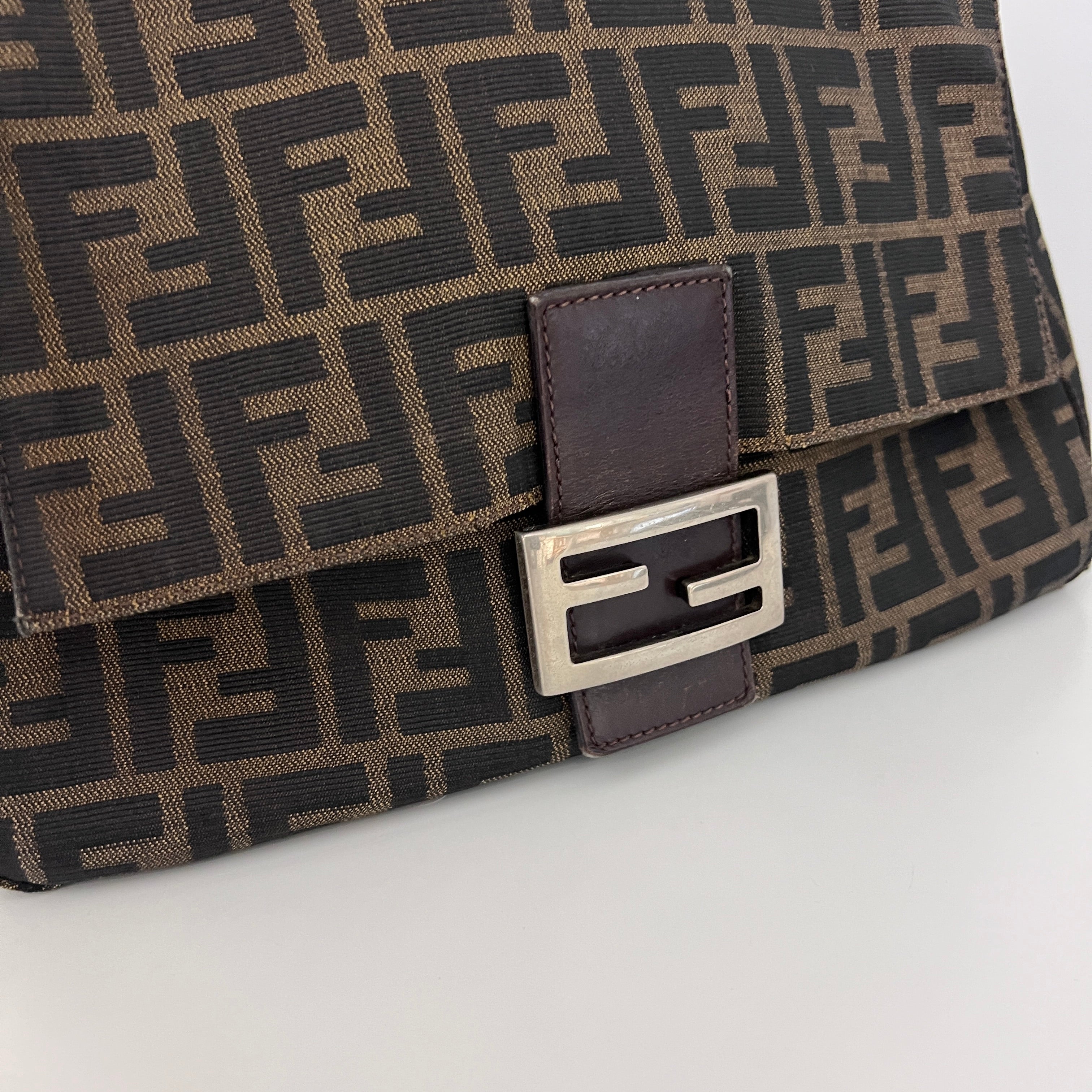 Sac FENDI Mamma toile et cuir marron