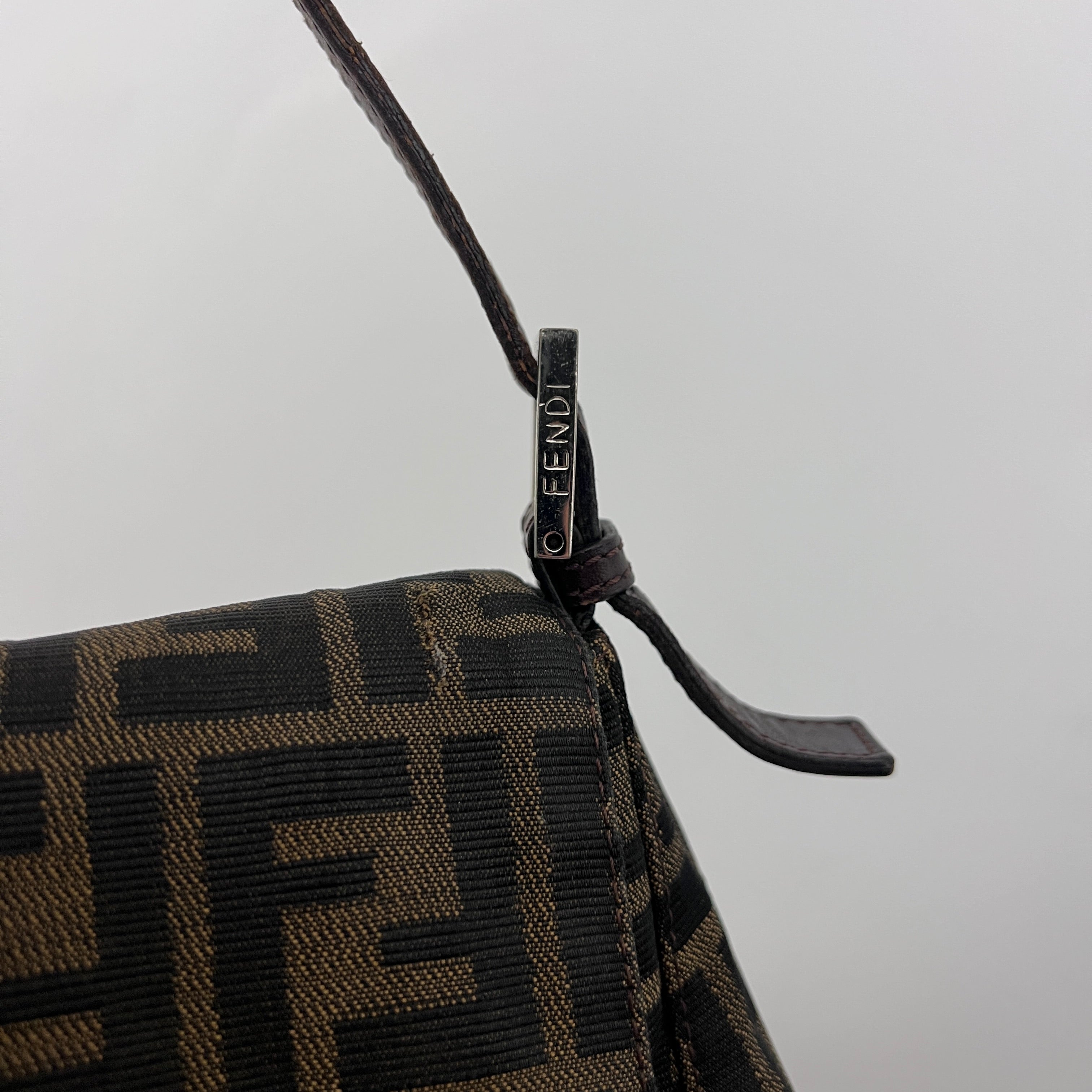 Sac FENDI Mamma toile et cuir marron