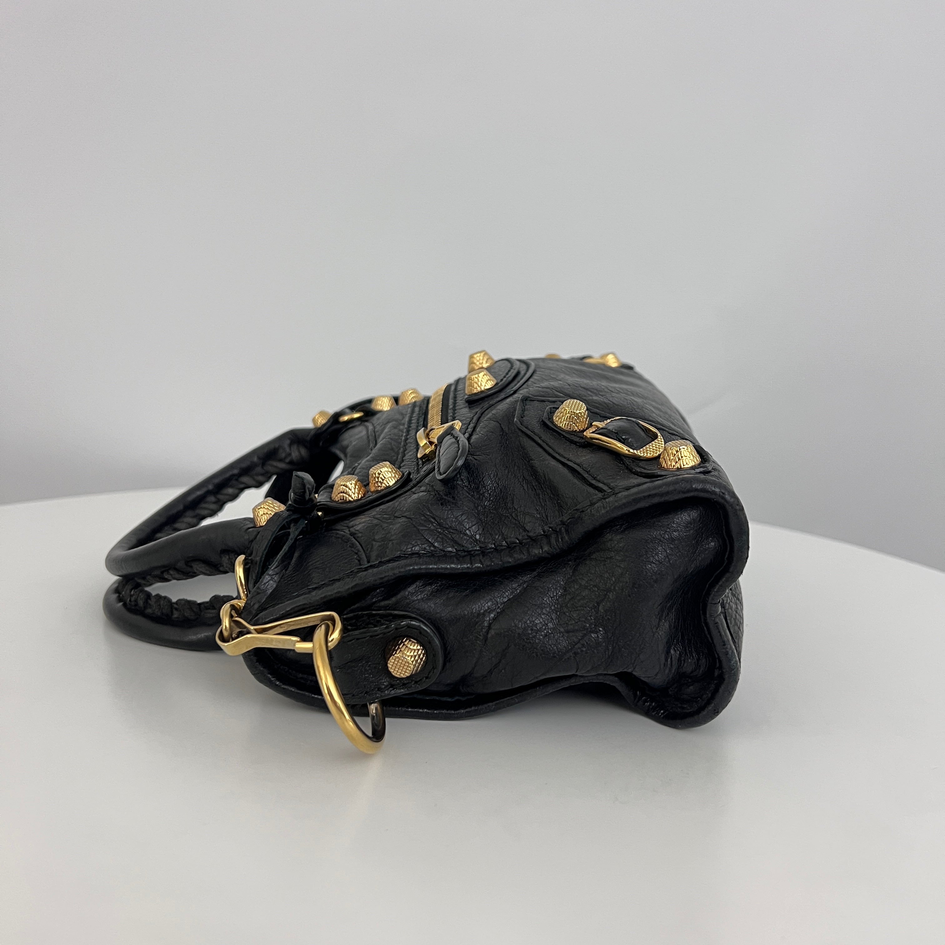 Sac BALENCIAGA Giant Mini City cuir lisse noir