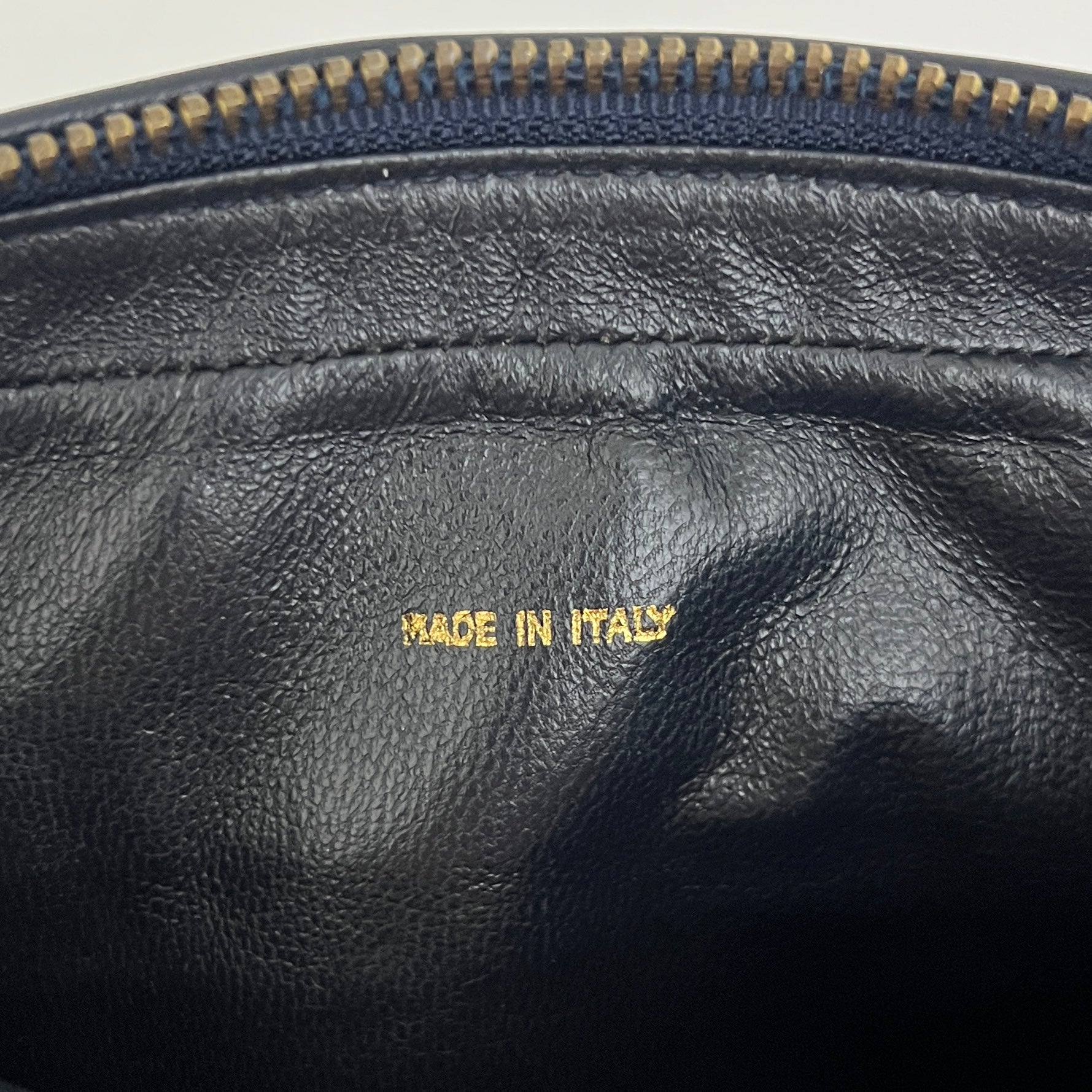 Sac à bandoulière CHANEL Camera Bag cuir d'agneau bleu marine vintage 1989-1991