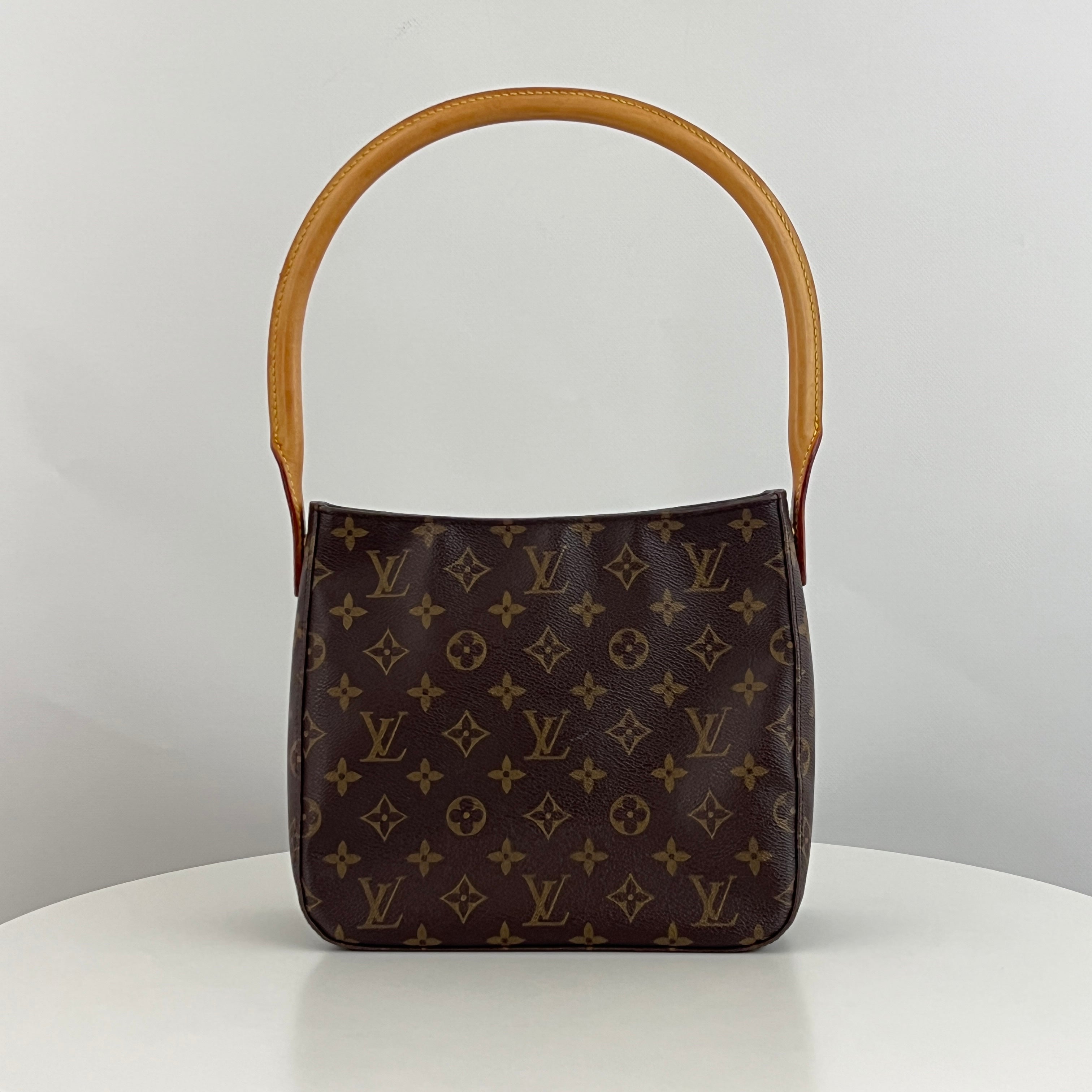 Sac LOUIS VUITTON Looping MM toile et cuir marron vintage 2001