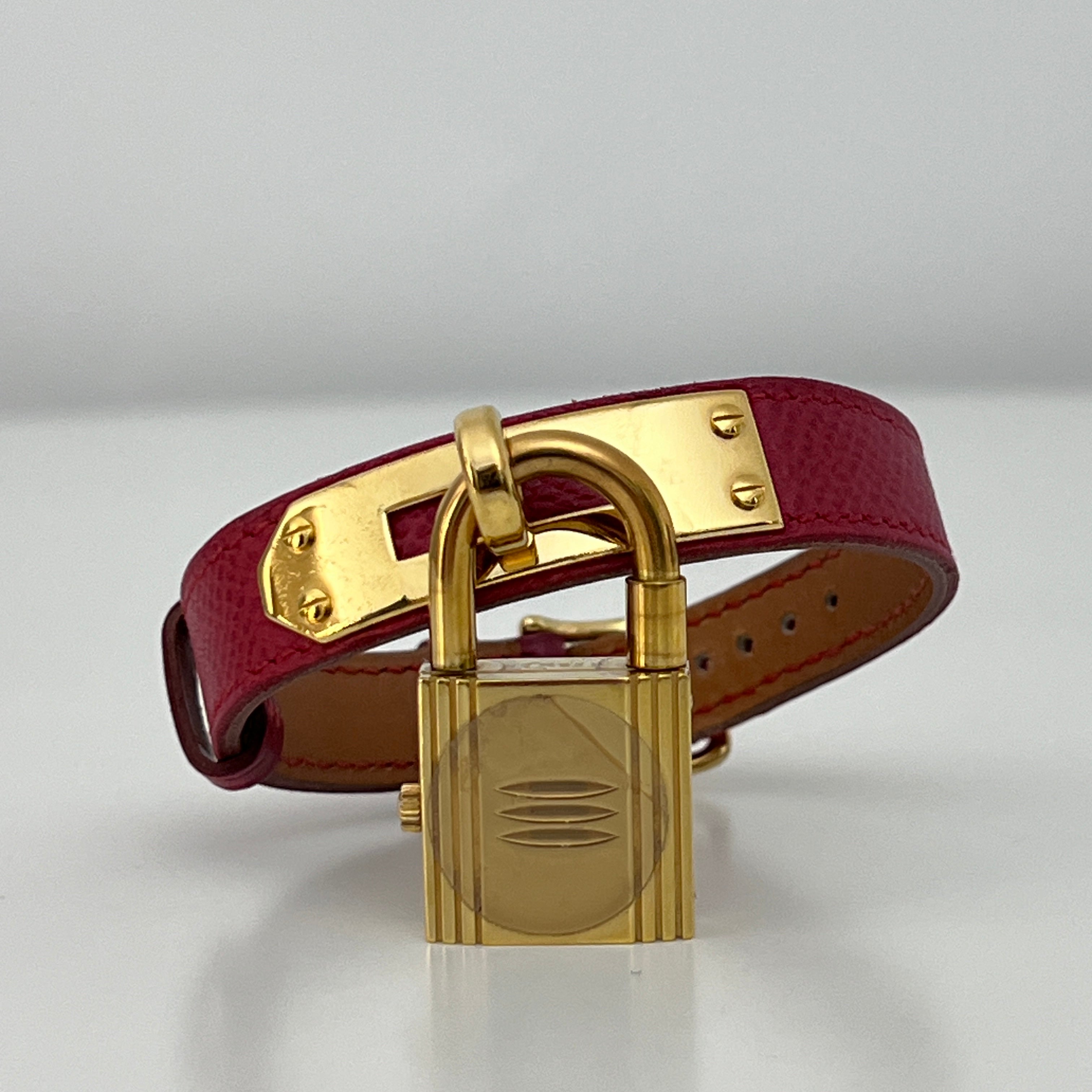 Montre HERMÈS Kelly plaqué or doré