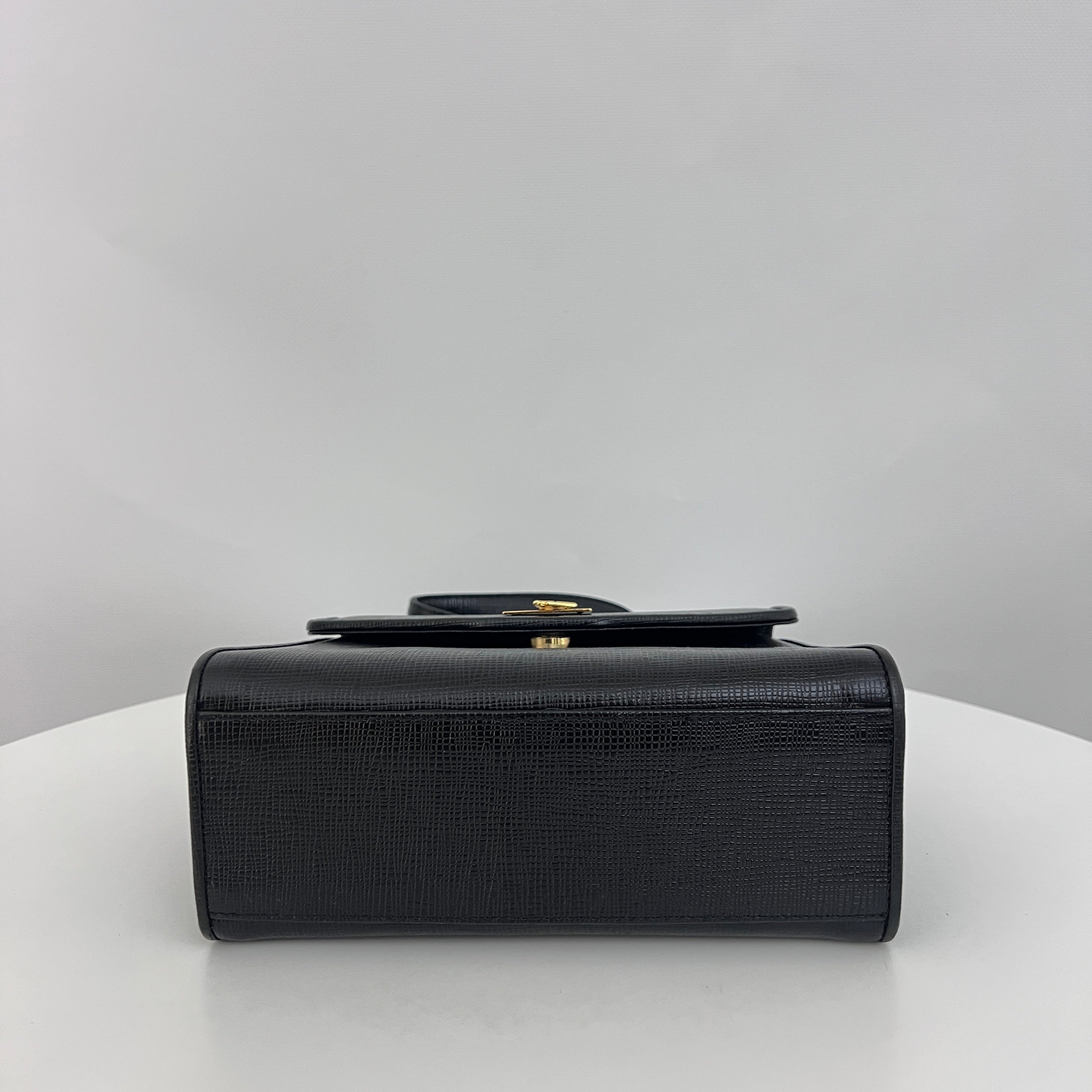 Sac COURRÈGES 2 Way PM cuir grainé noir