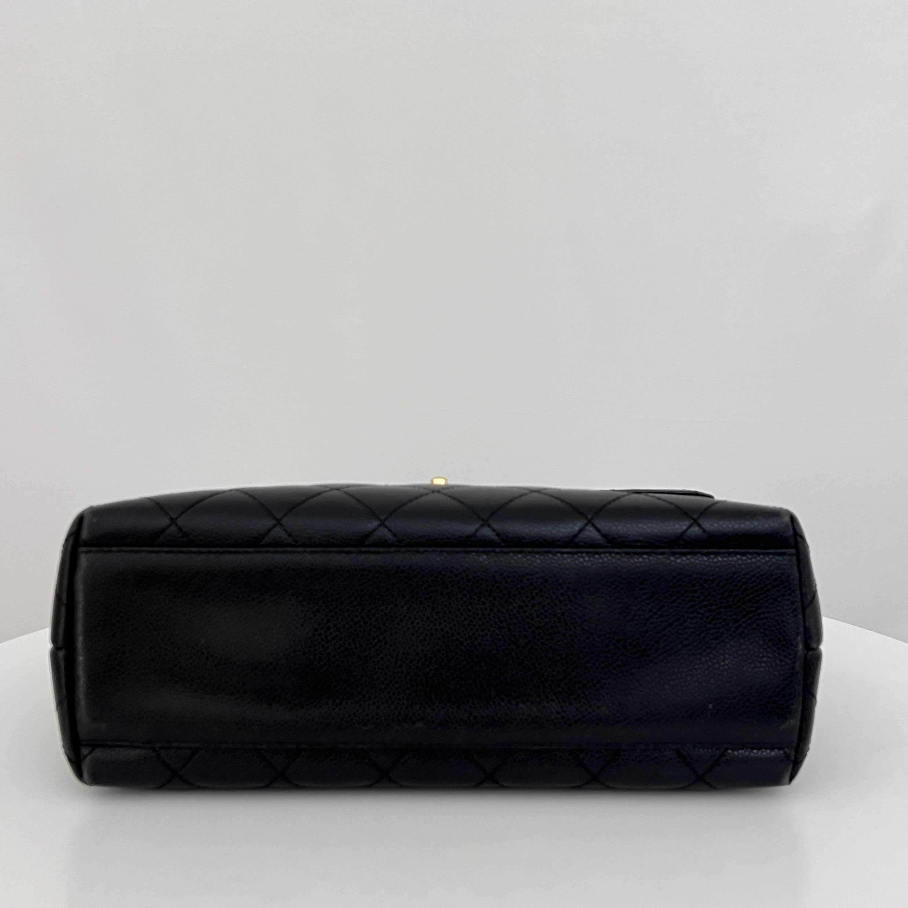 CHANEL Top Handle bag black caviar leather vintage 2003-2004