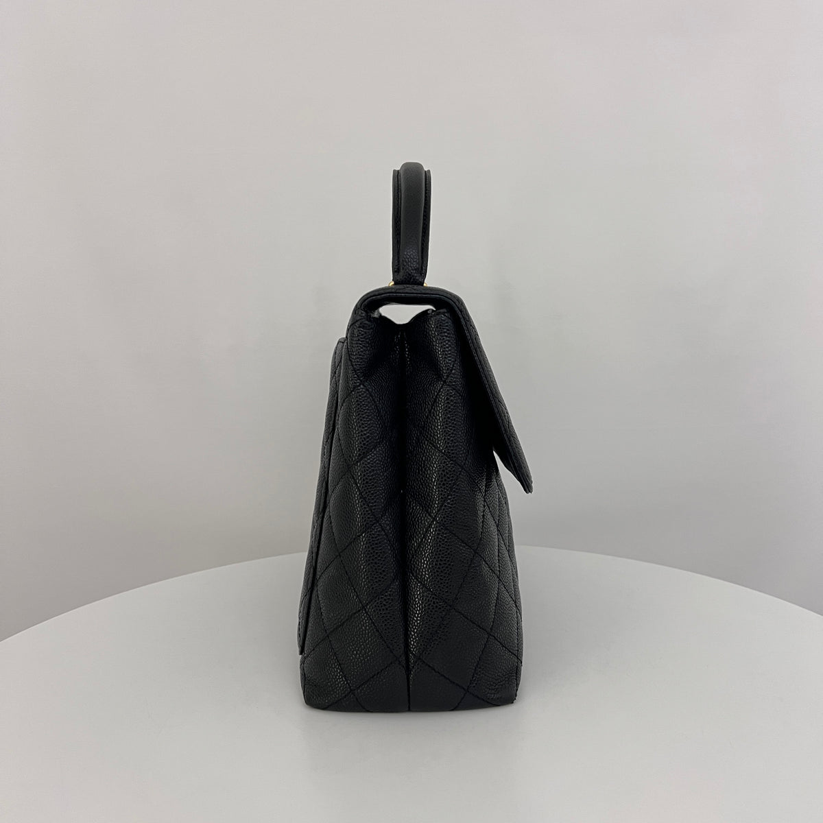 CHANEL Top Handle bag black caviar leather vintage 2003-2004