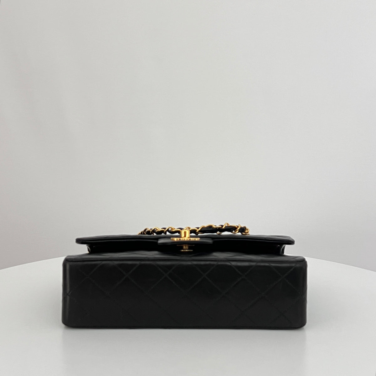CHANEL Classic Small Flap shoulder bag black lambskin vintage 1991-1994