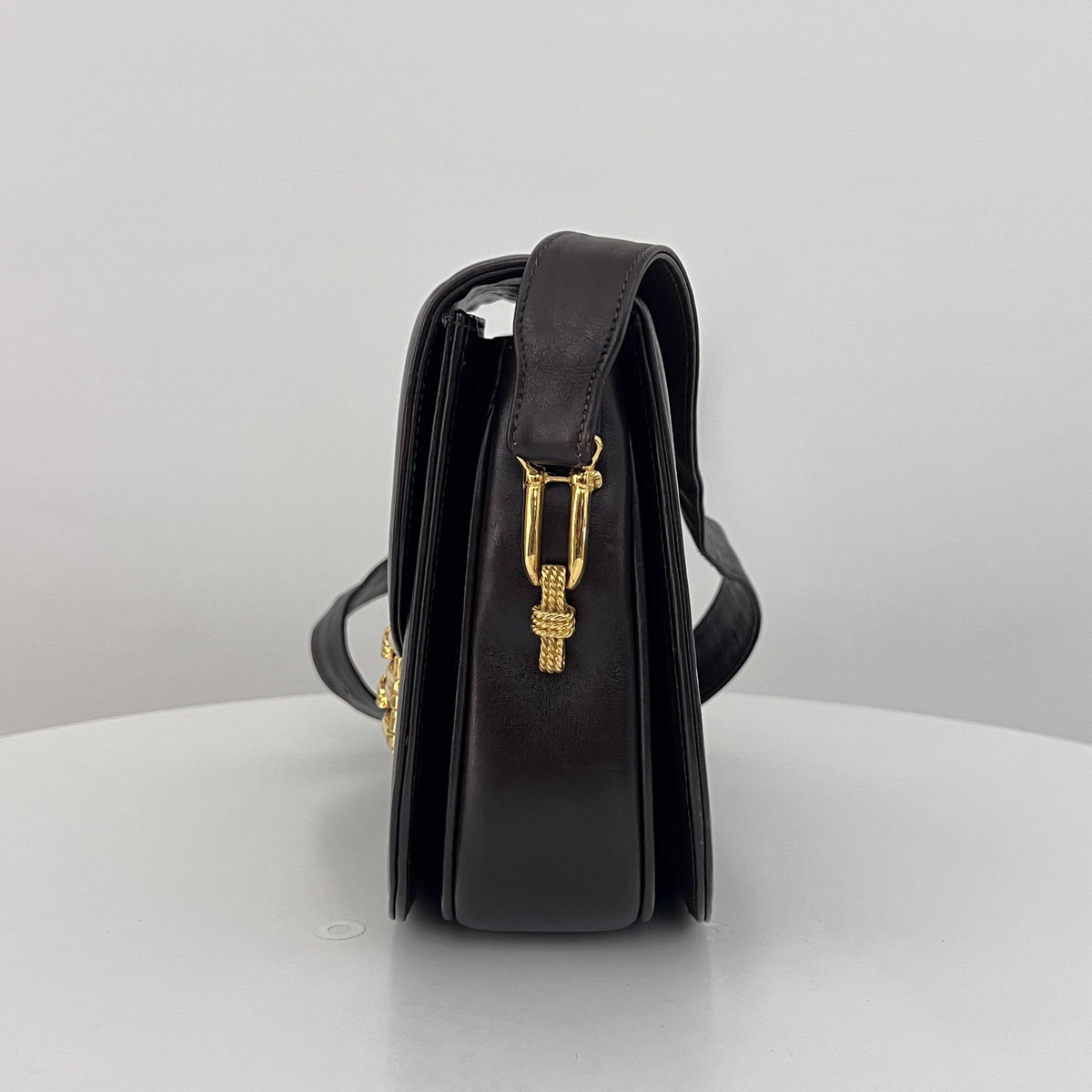Sac CELINE Triomphe C Carriage toile et cuir marron