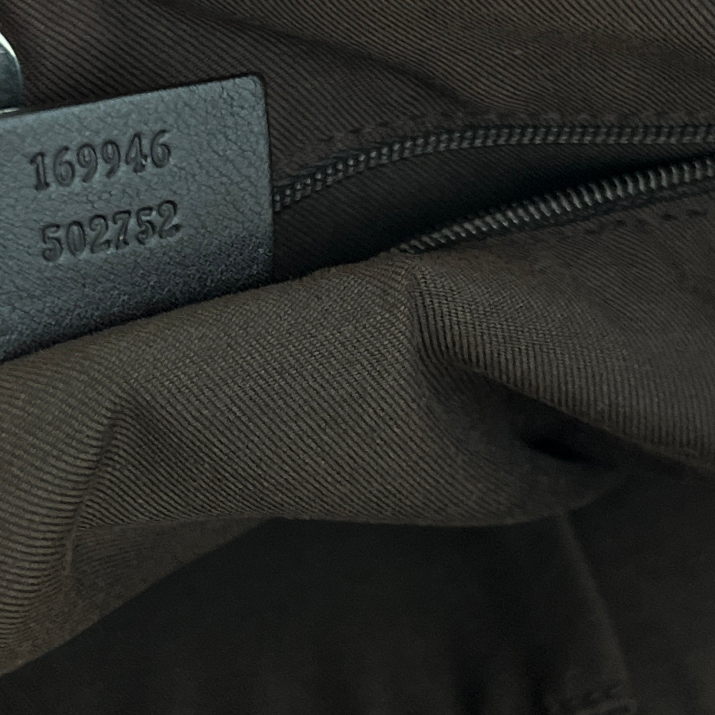 Sac GUCCI Tote toile et cuir marron