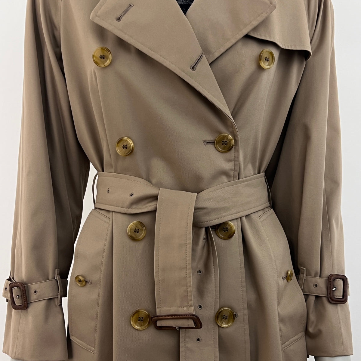 BURBERRY Chelsea beige cotton trench coat Circa 1990