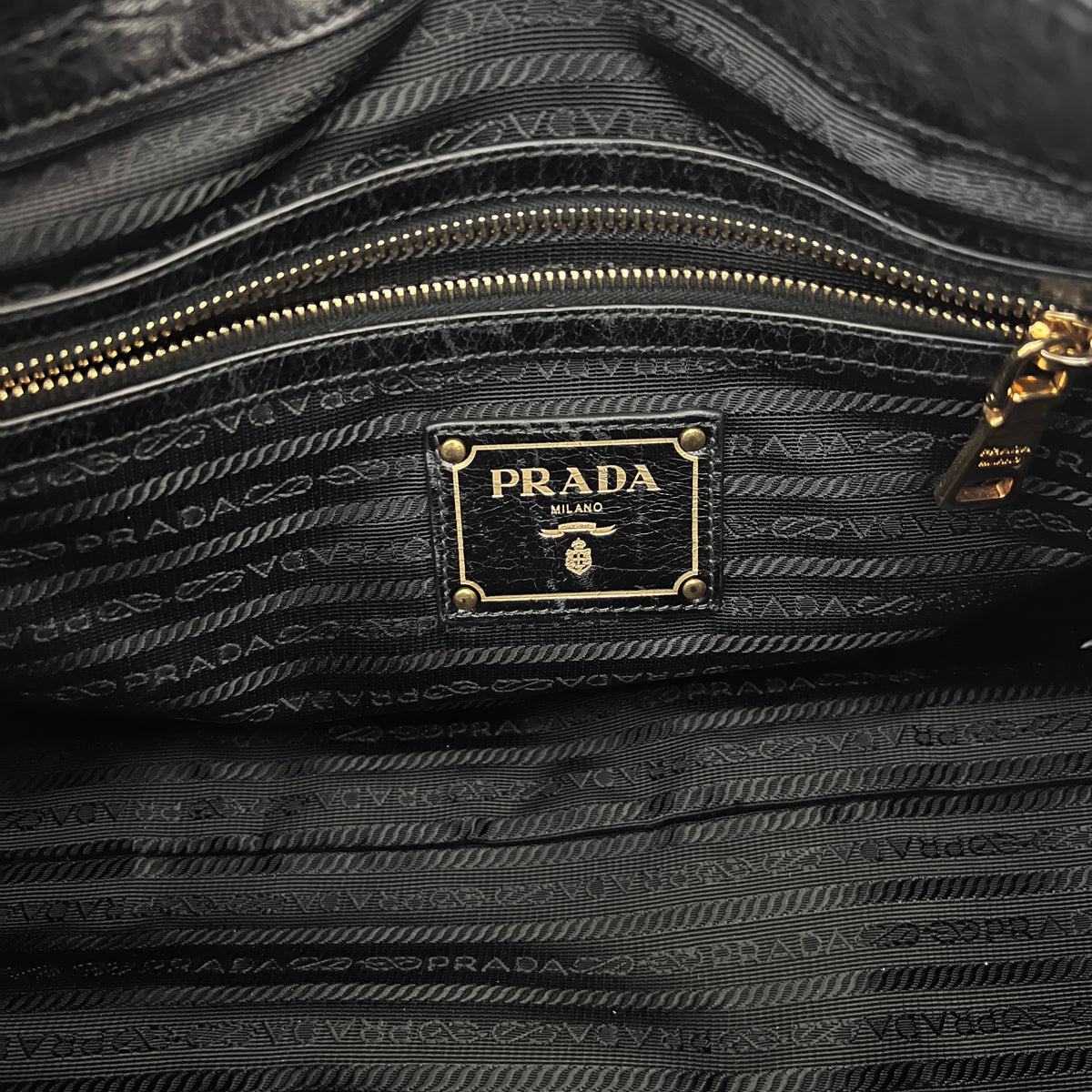 Sac à bandoulière PRADA Bonnie cuir lisse noir