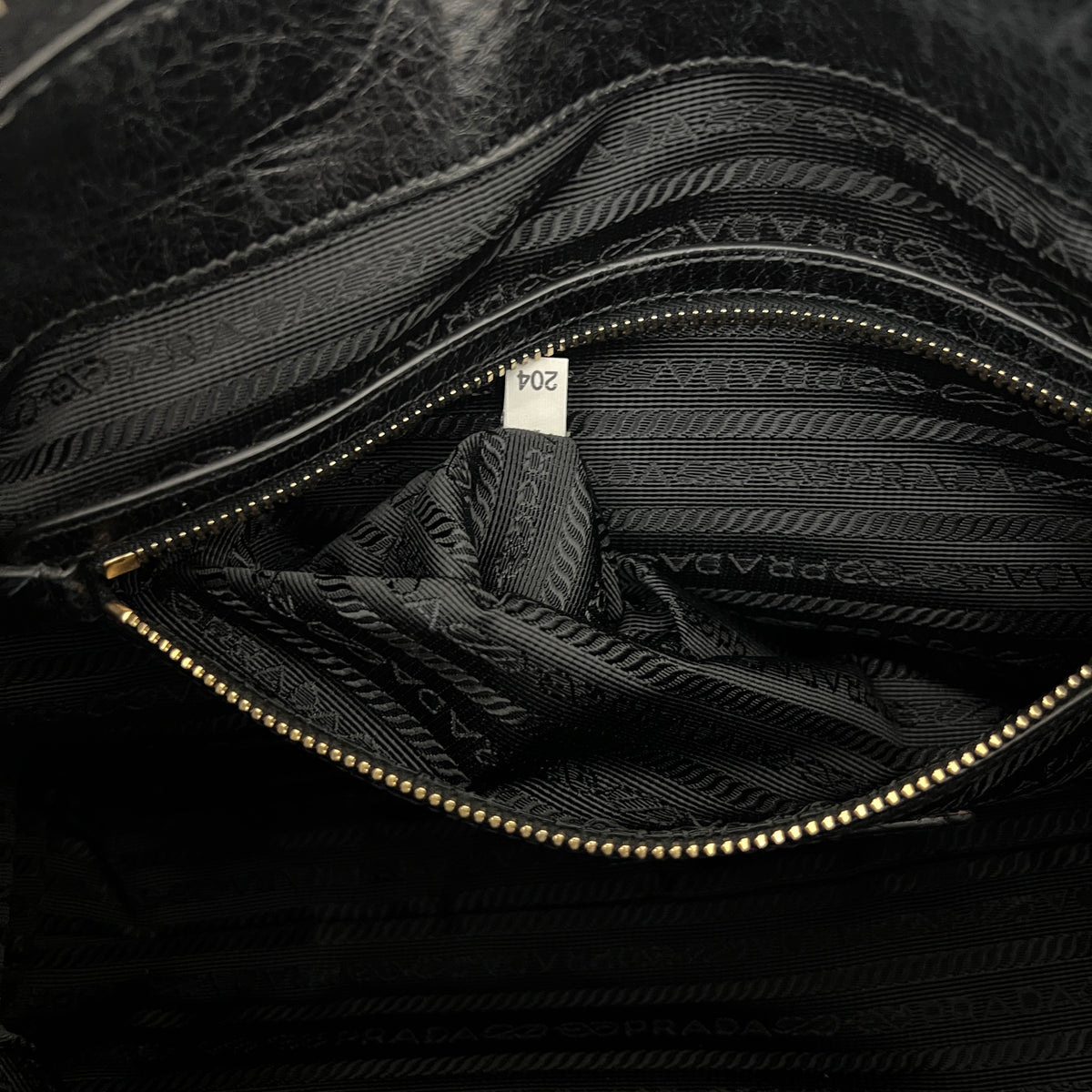 Sac à bandoulière PRADA Bonnie cuir lisse noir