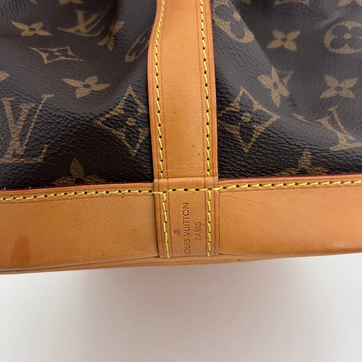 Sac LOUIS VUITTON Noé Petit toile et cuir marron vintage 2016