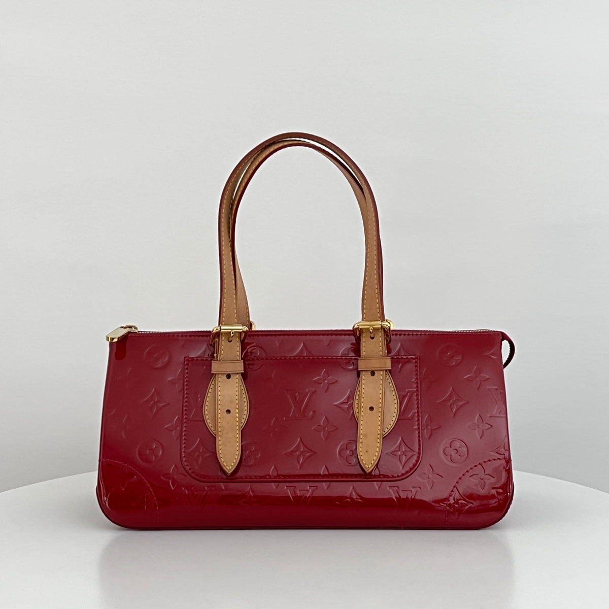 Sac LOUIS VUITTON Rosewood cuir verni rouge vintage 2008