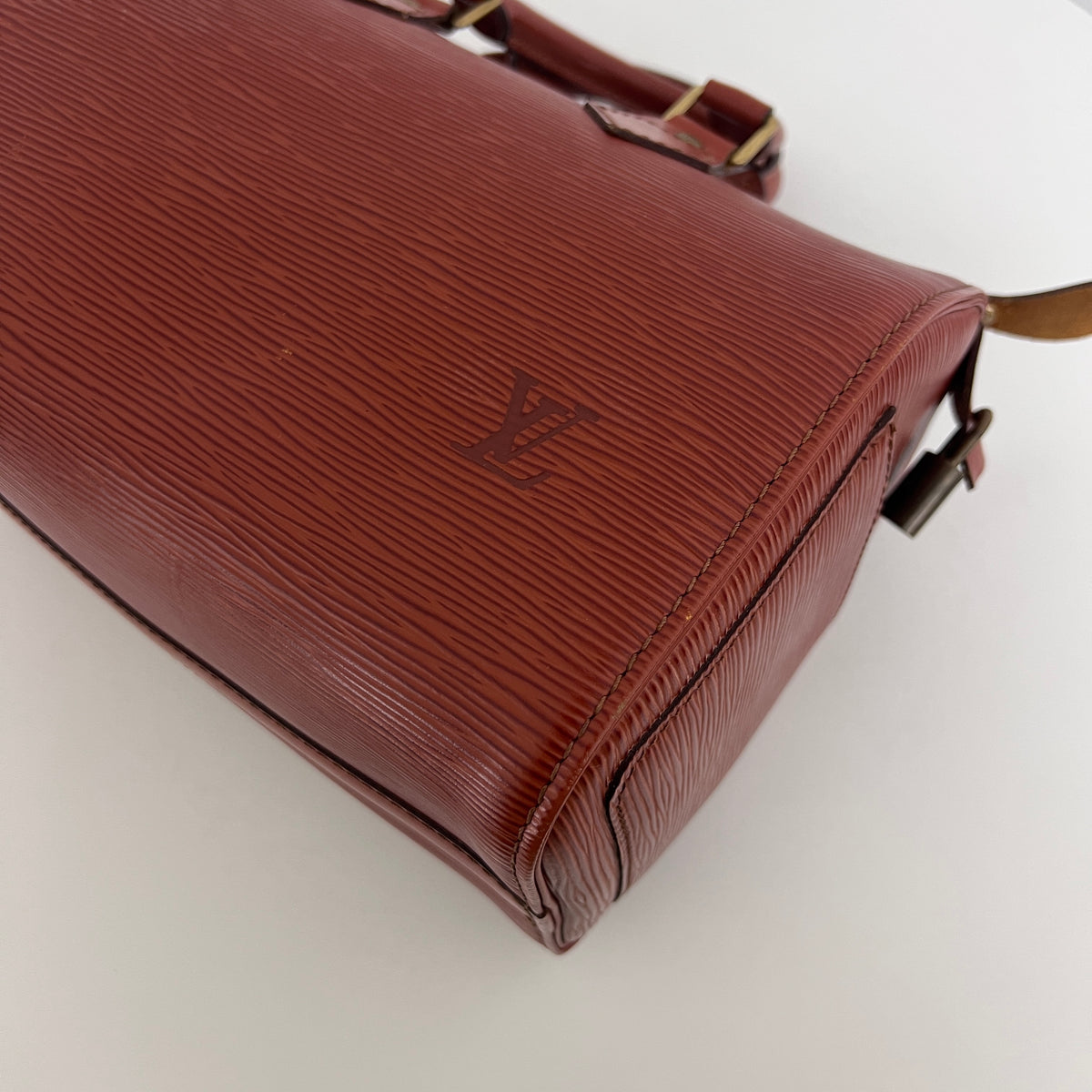 Sac LOUIS VUITTON Speedy 25 cuir épi marron vintage 1994