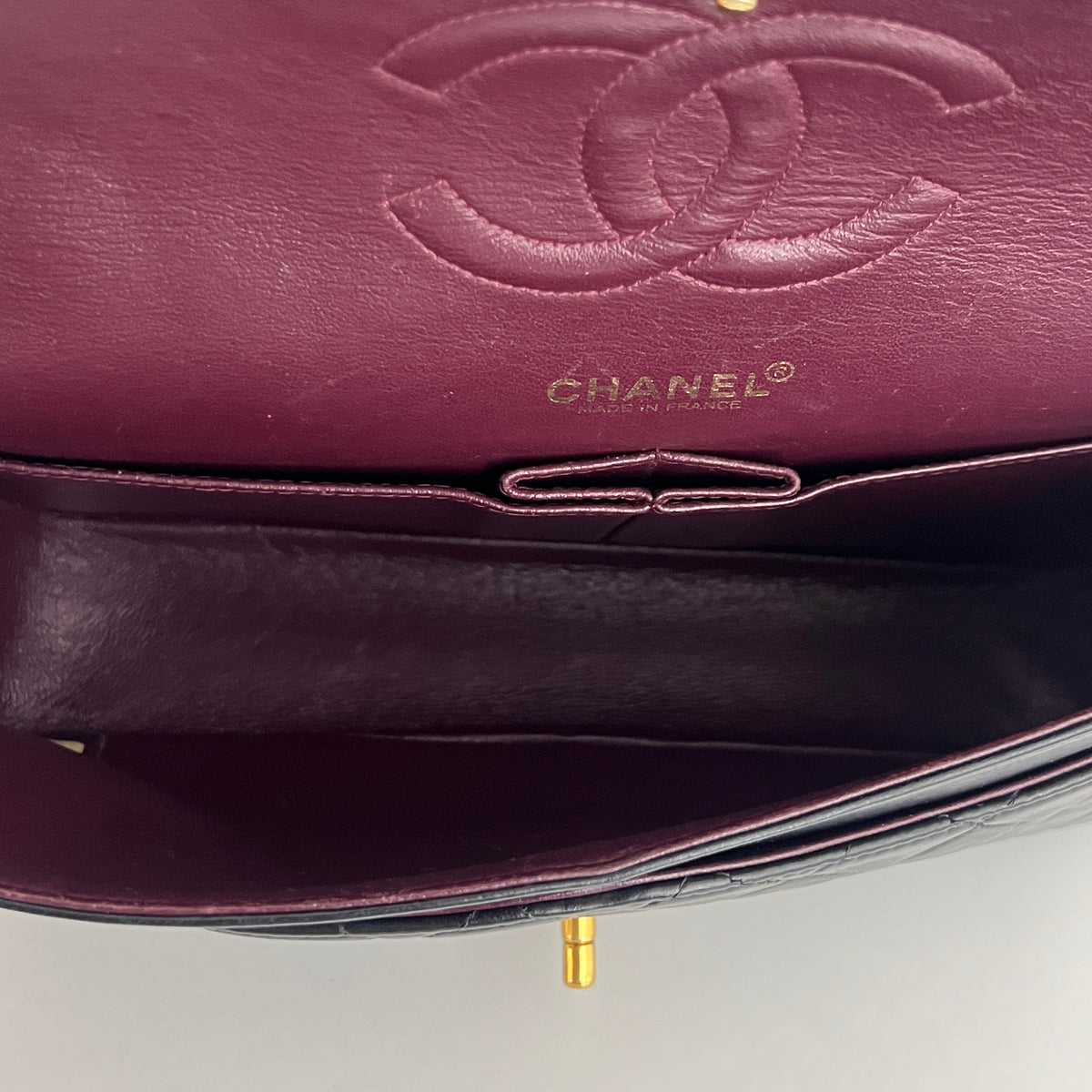 Sac à bandoulière CHANEL Classique 11.12 Medium cuir d'agneau noir vintage 2000-2002