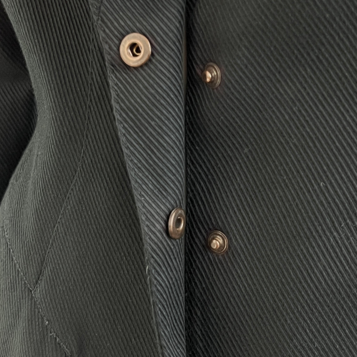 Veste Thierry Mugler vintage circa 1990 noire en coton Taille S