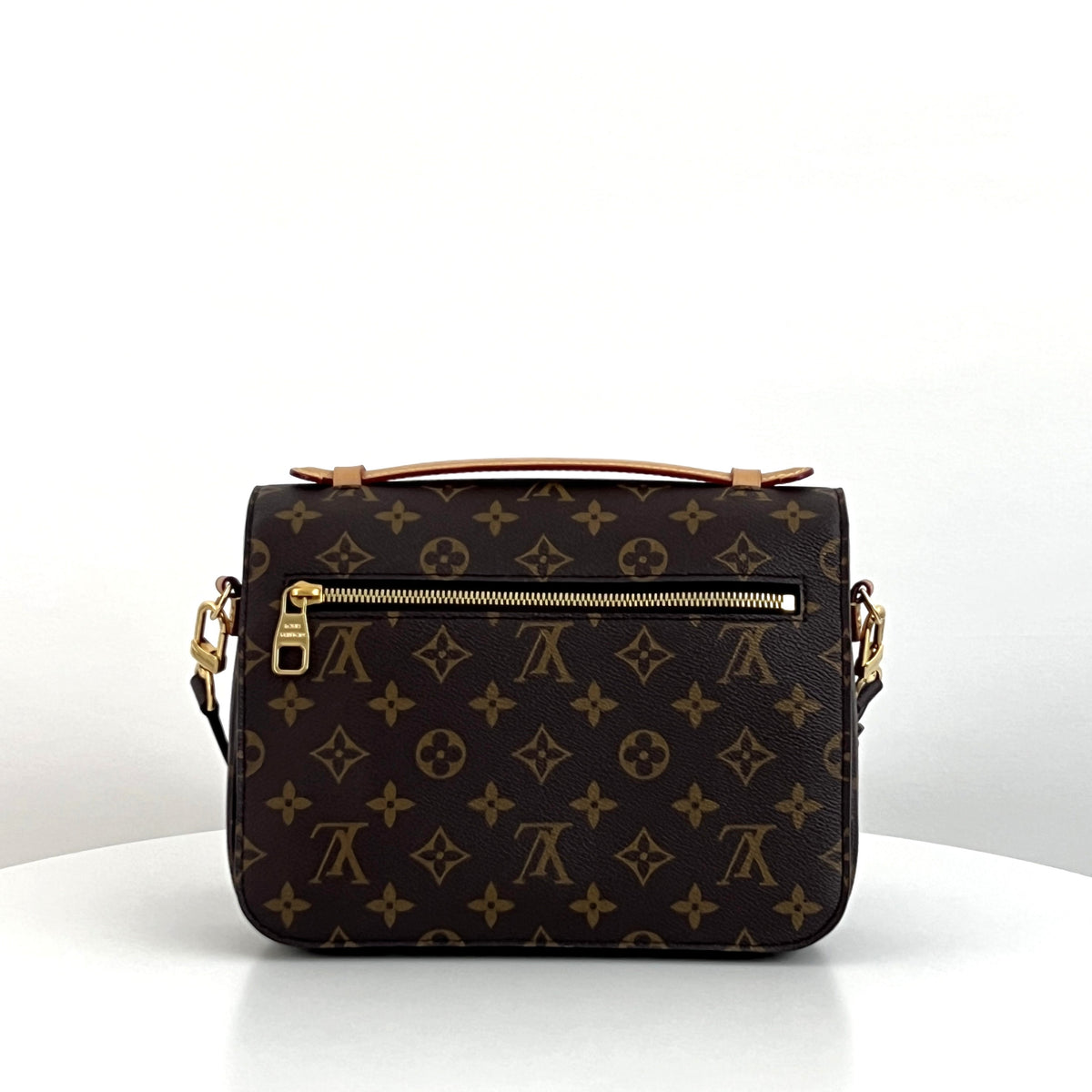 Sac à bandoulière LOUIS VUITTON Metis toile et cuir marron vintage circa 1990