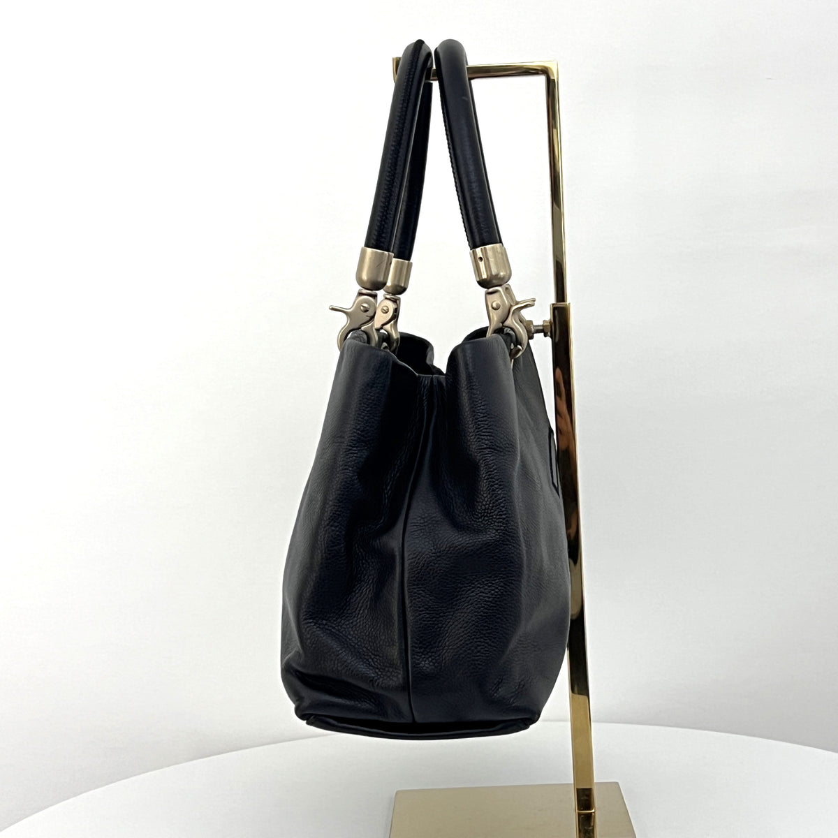 Sac CHANEL Tote Top Handle cuir caviar noir vintage 2003-2004