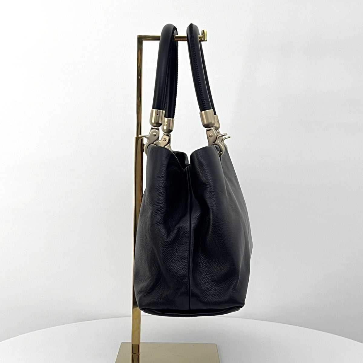 Sac CHANEL Tote Top Handle cuir caviar noir vintage 2003-2004