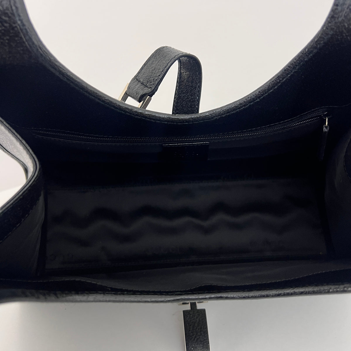 Sac GUCCI Jackie cuir grainé noir