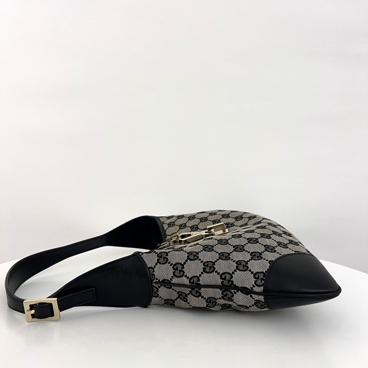 Sac GUCCI Jackie toile et cuir noir