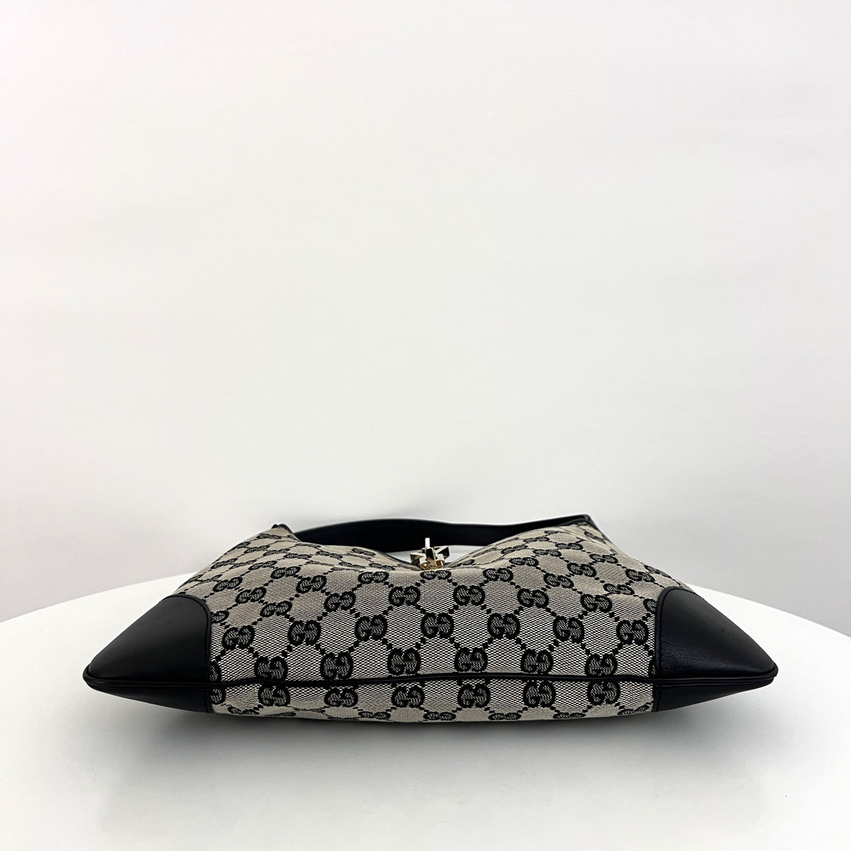Sac GUCCI Jackie toile et cuir noir