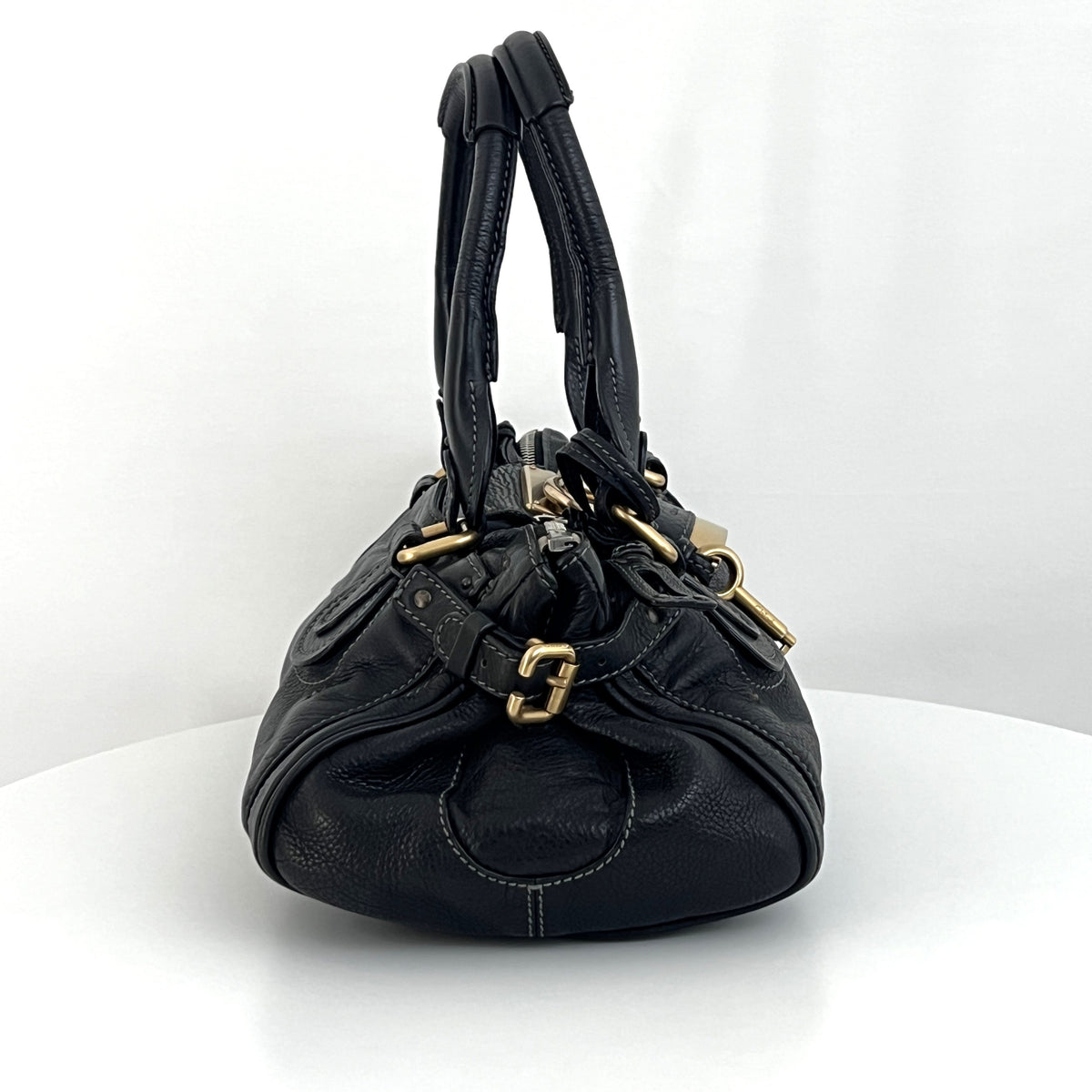 Sac CHLOÉ Paddington cuir grainé noir