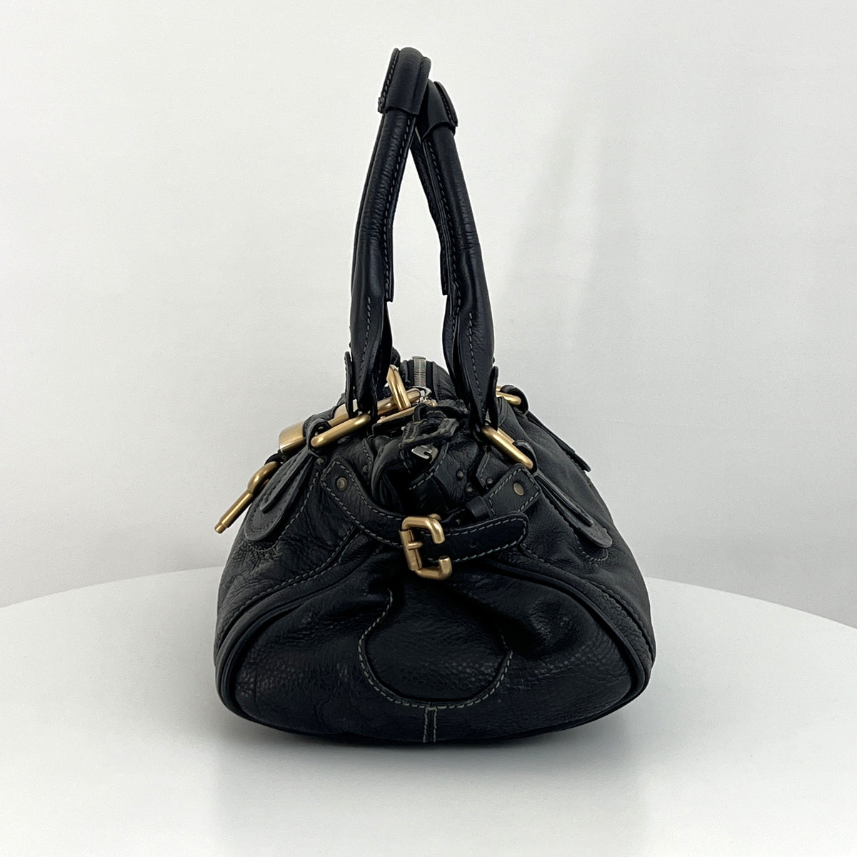 Sac CHLOÉ Paddington cuir grainé noir