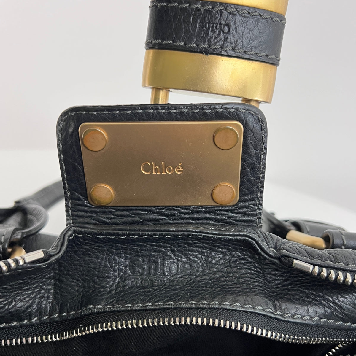 Sac CHLOÉ Paddington cuir grainé noir