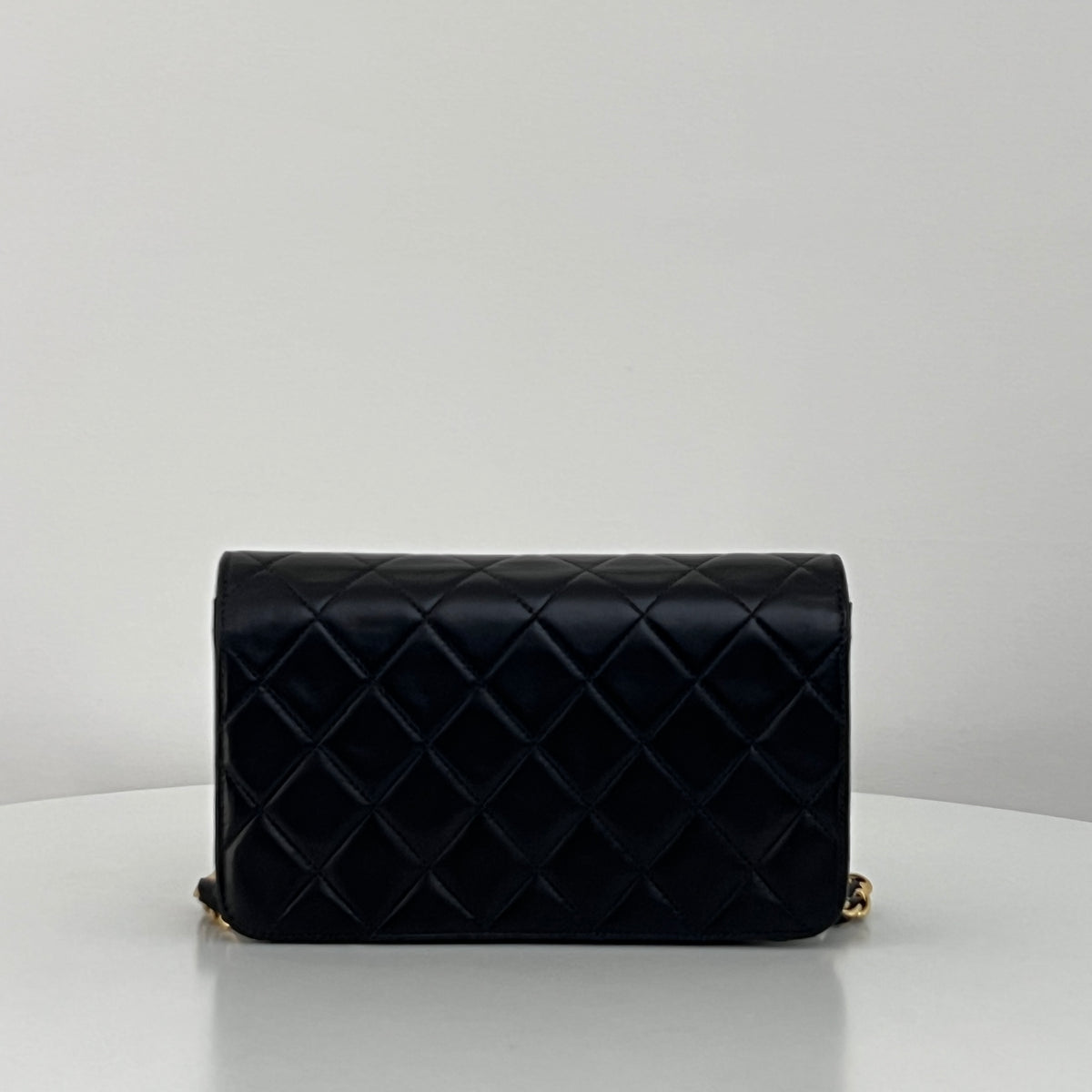 Sac à bandoulière CHANEL Wallet on chain Mini vintage cuir d'agneau noir vintage 2000-2002