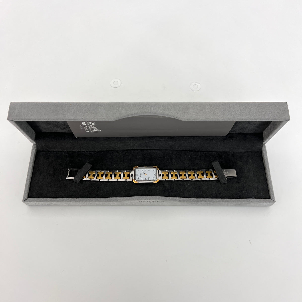 HERMÈS Croisière watch in two-tone steel