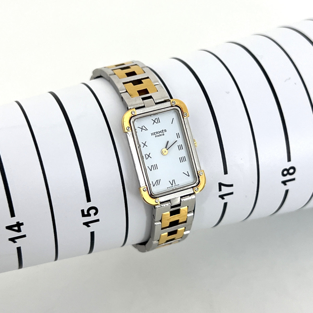 HERMÈS Croisière watch in two-tone steel