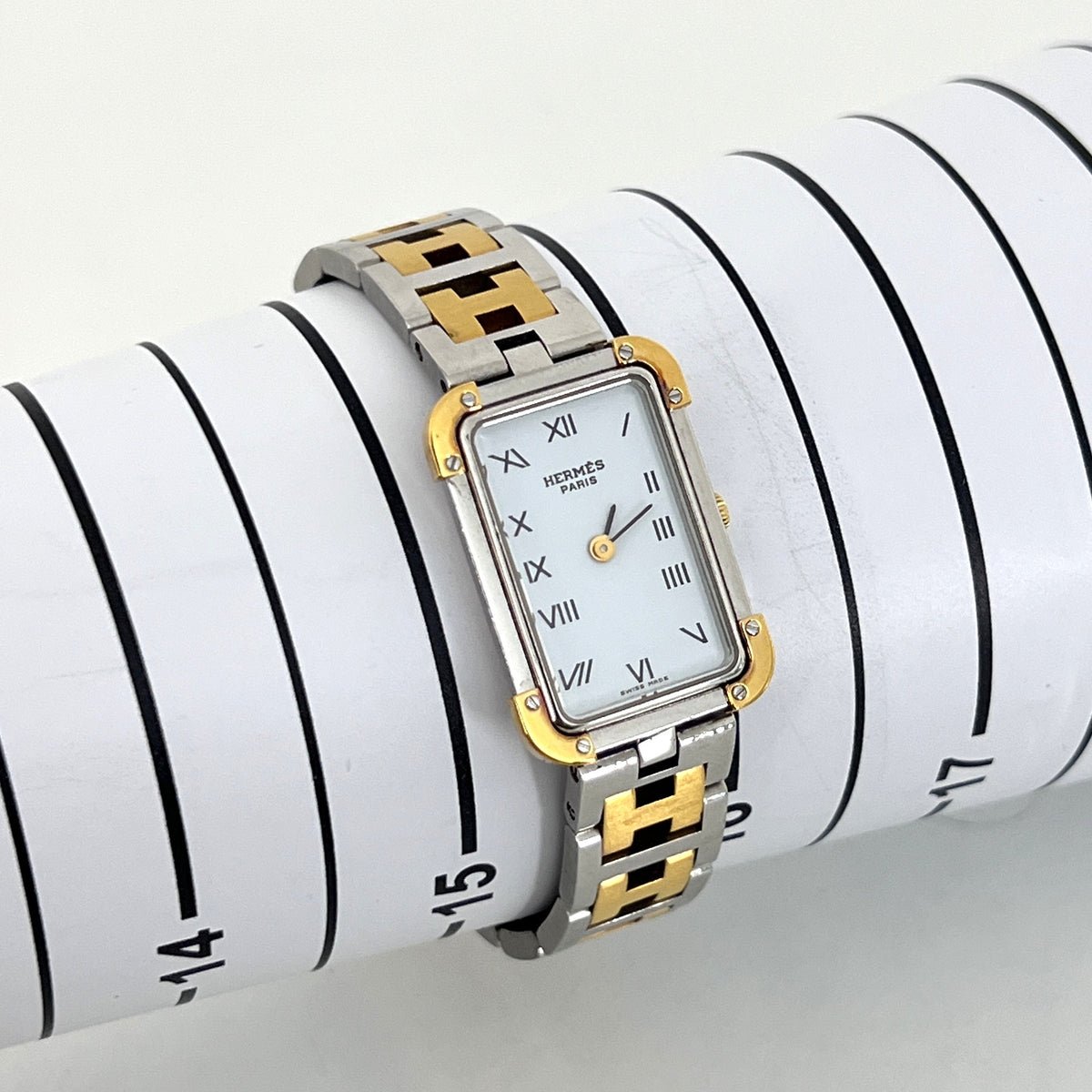 HERMÈS Croisière watch in two-tone steel
