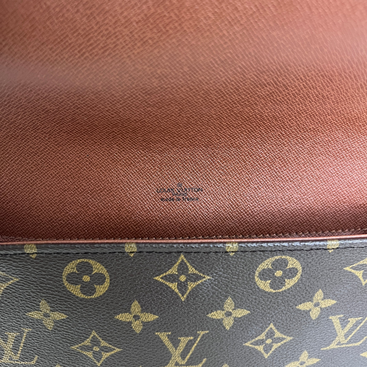 Sac à bandoulière LOUIS VUITTON Chantilly MM toile et cuir marron vintage 1994