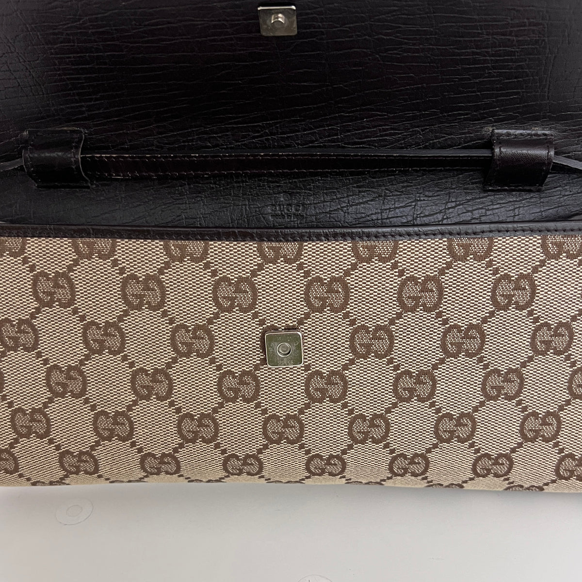 Sac GUCCI GG Bamboo toile et cuir marron
