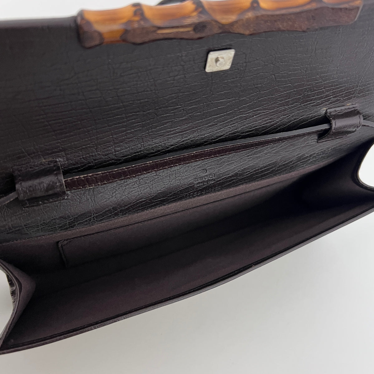 Sac GUCCI GG Bamboo toile et cuir marron