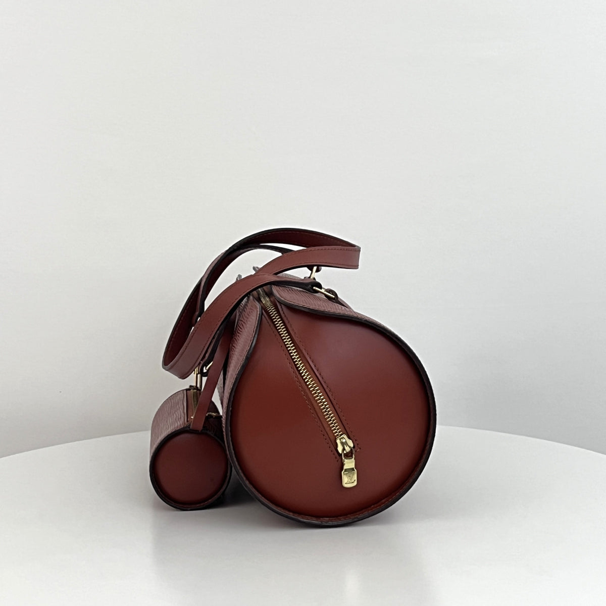Sac LOUIS VUITTON Soufflot cuir épi marron vintage 1997