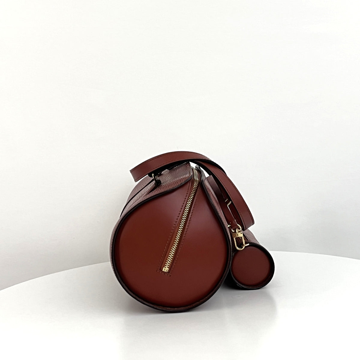 Sac LOUIS VUITTON Soufflot cuir épi marron vintage 1997