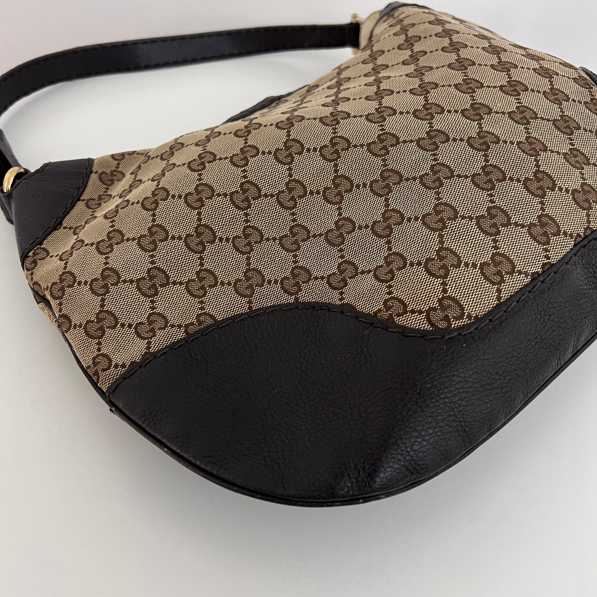 Sac GUCCI Charlotte toile et cuir marron