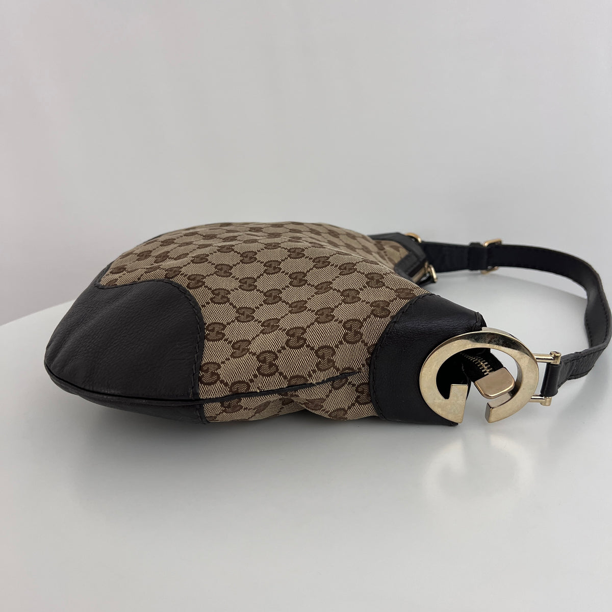 Sac GUCCI Charlotte toile et cuir marron