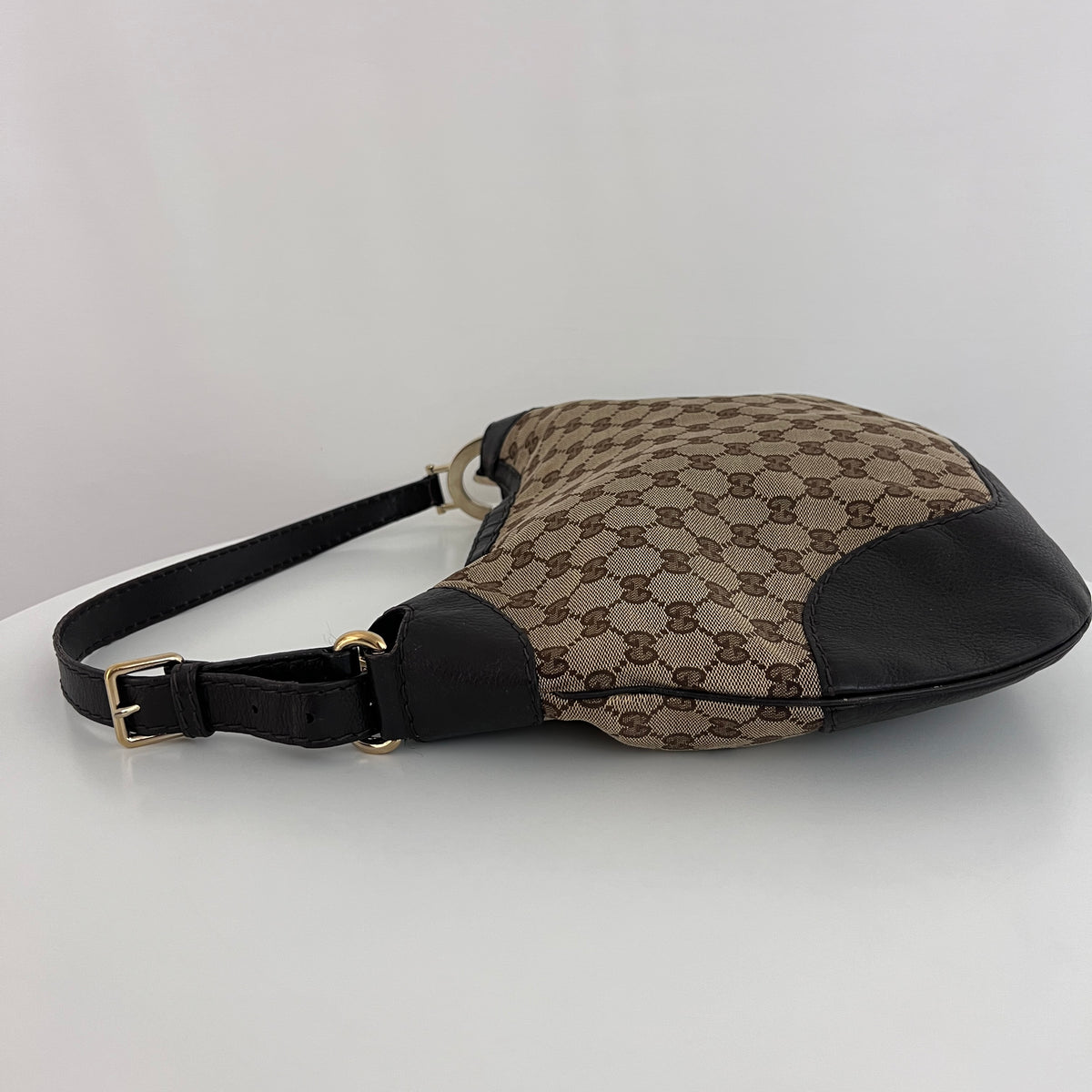 Sac GUCCI Charlotte toile et cuir marron