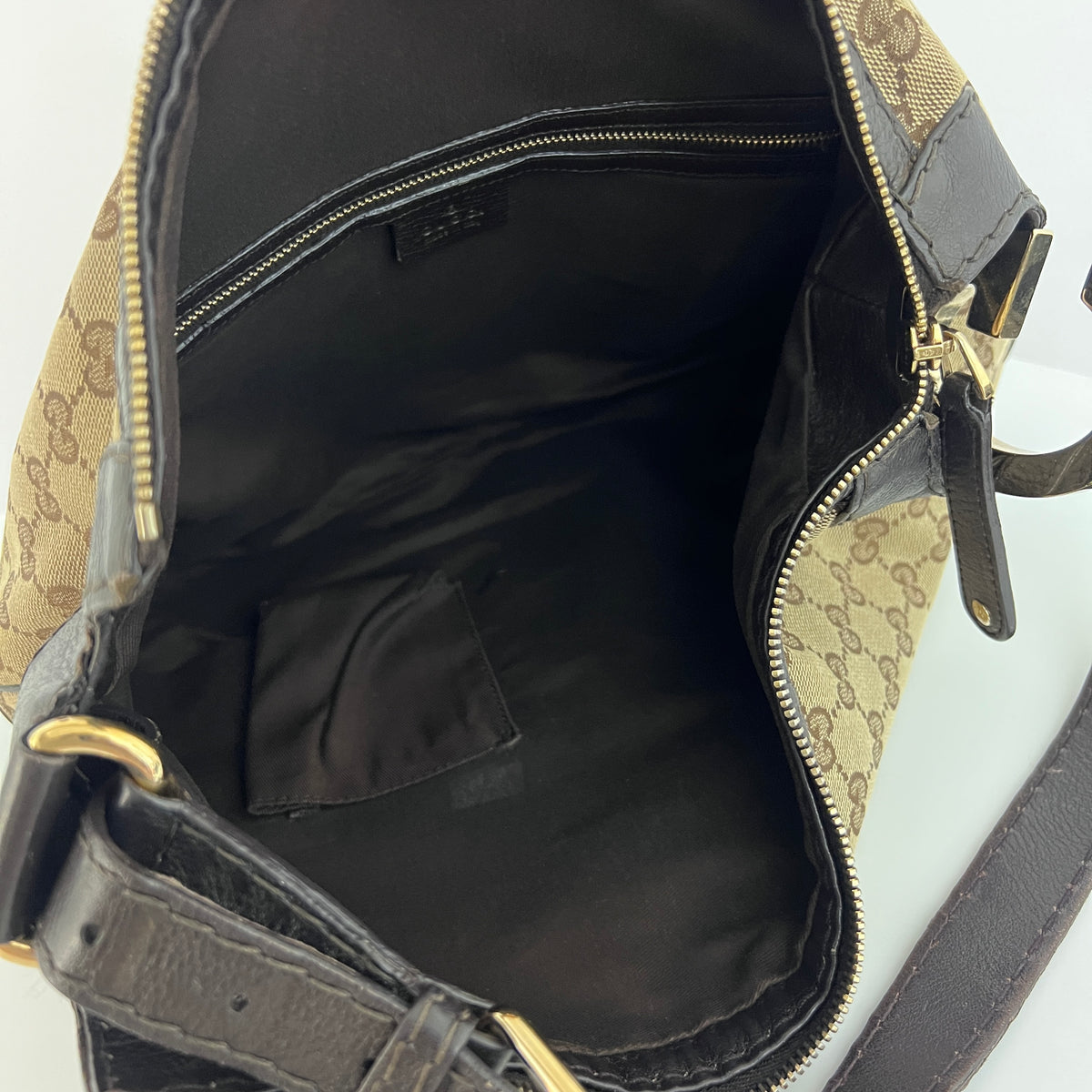 Sac GUCCI Charlotte toile et cuir marron