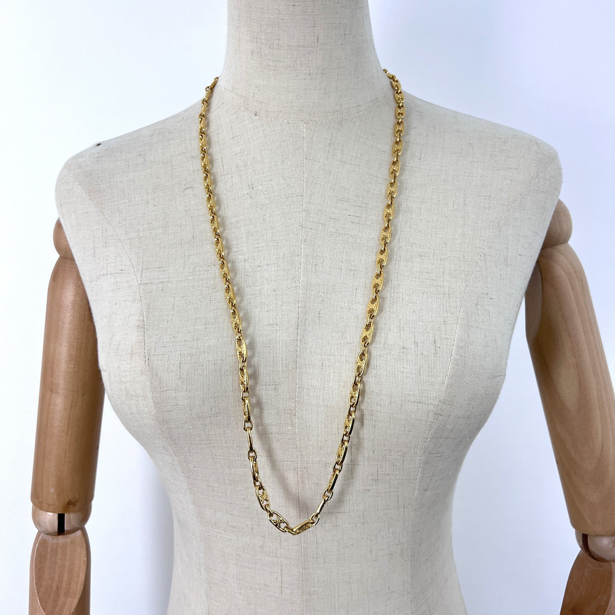 CELINE Triomphe Chain Necklace Circa 1990