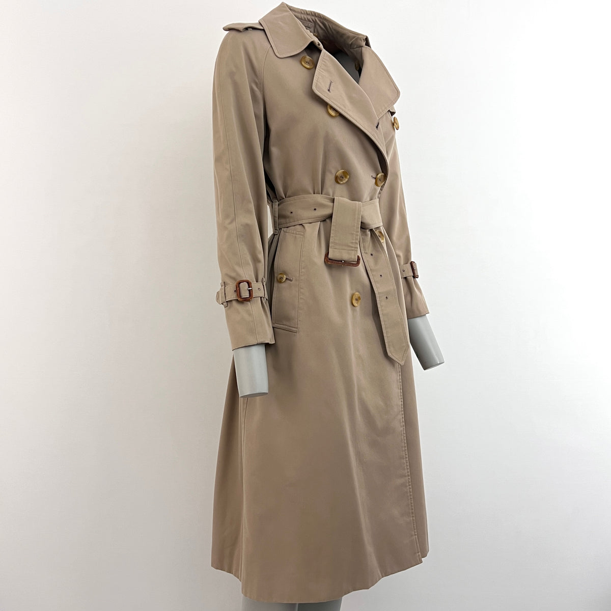 Trench BURBERRY XS coton beige Chelsea Circa 1990