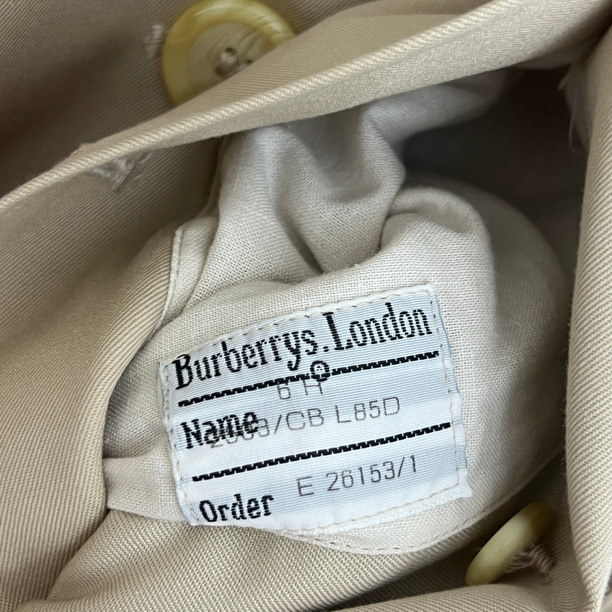 Trench BURBERRY S coton beige Chelsea Circa 1990